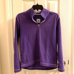 Purple Fleece Quarter Zip for Girls